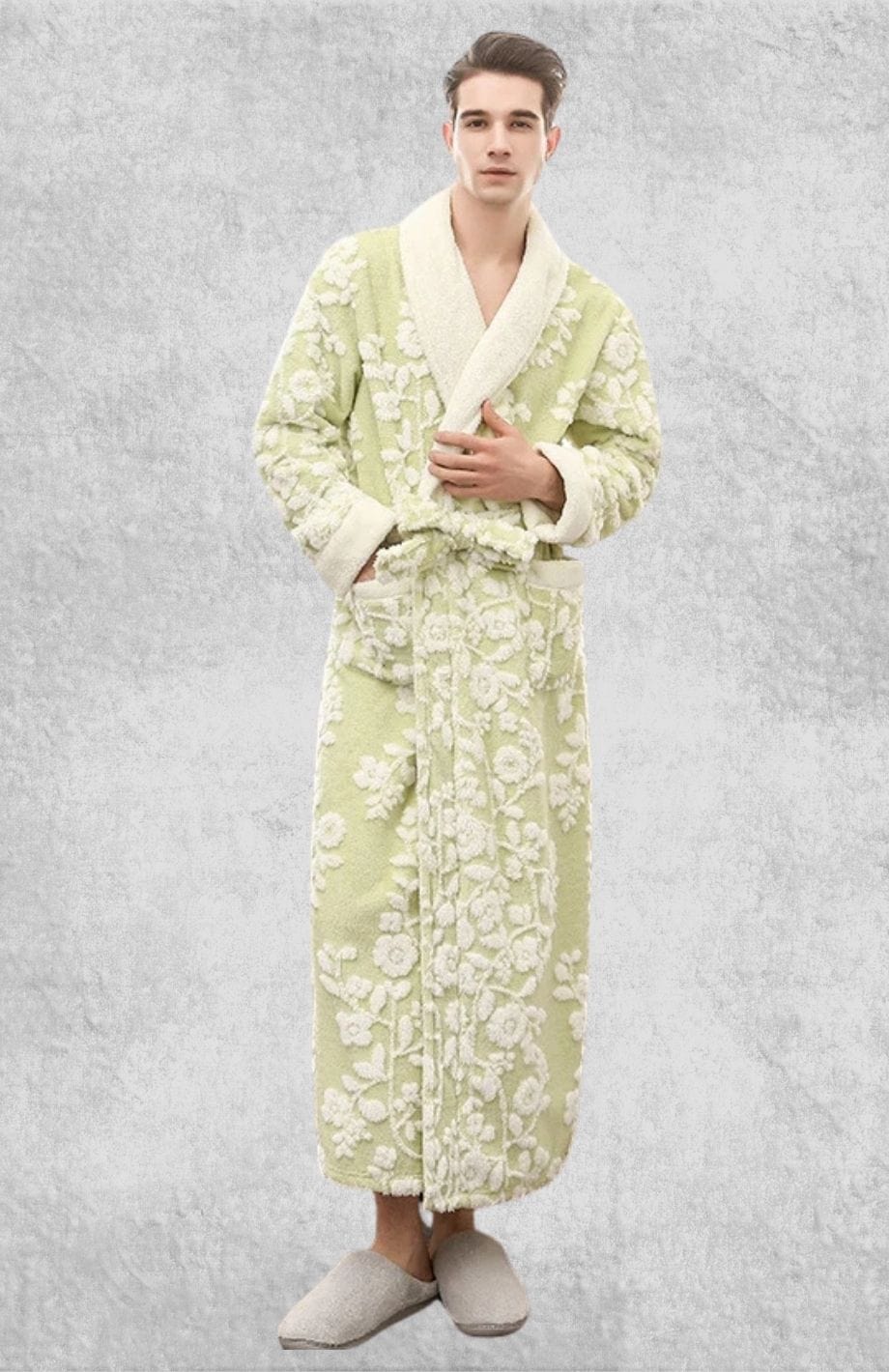 Peignoir Homme Polaire De Marque | Polaire Studio VERT CLAIR / M