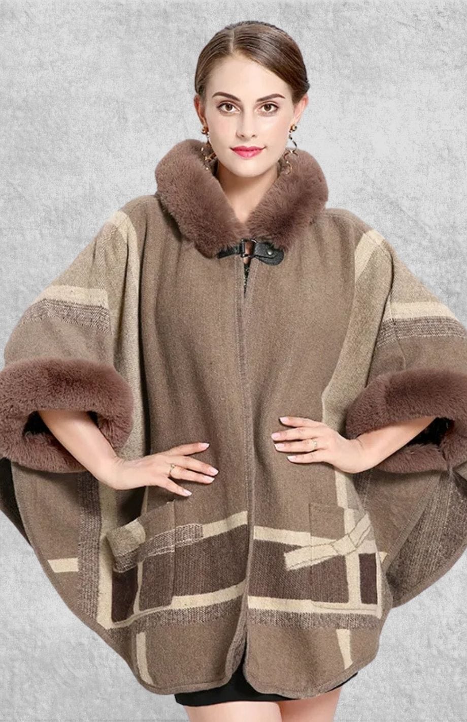 Poncho Polaire Ado | Polaire Studio MARRON / TAILLE UNIQUE