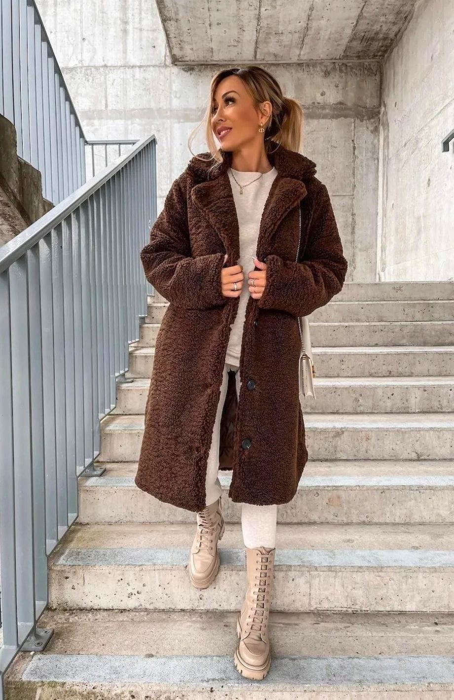 Veste Polaire Peluche Femme | Polaire Studio CAFÉ / S