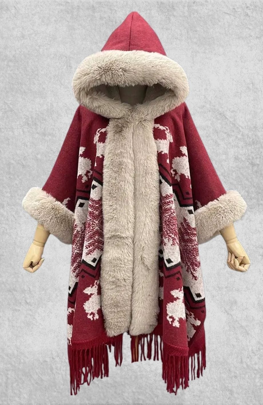 Cape Poncho Polaire Femme | Polaire Studio BORDEAUX / TAILLE UNIQUE