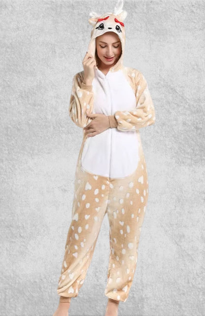 Combinaison Pyjama Femme Polaire | POLAIRE studio® BEIGE / Adulte L