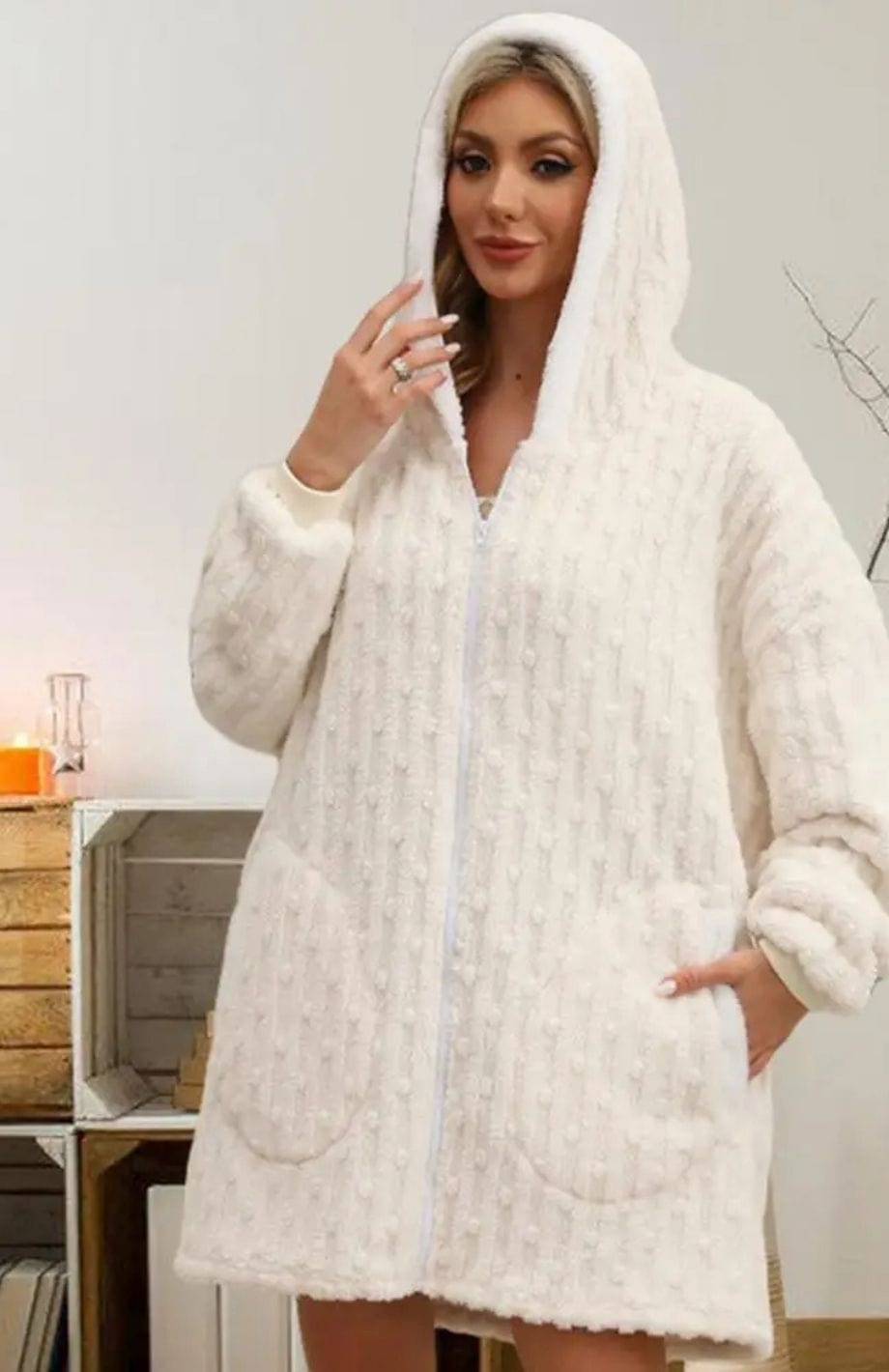 Haut Pyjama Polaire Femme | POLAIRE studio® BLANC / TAILLE UNIQUE