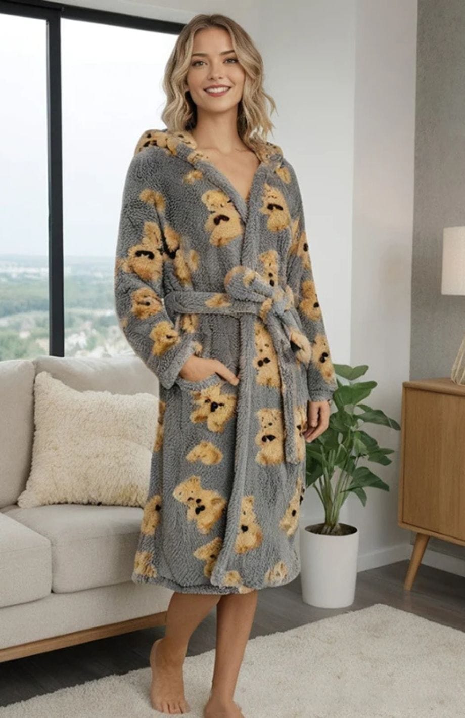 Kimono Polaire Femme | POLAIRE studio® GRIS / S