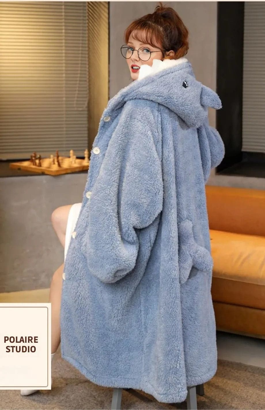 Peignoir Capuche Polaire Femme | POLAIRE studio®