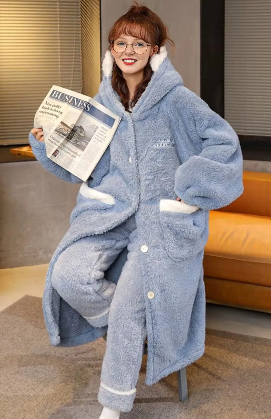 Peignoir Capuche Polaire Femme | POLAIRE studio®