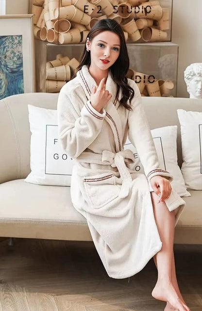 Peignoir Femme Polaire Blanc | POLAIRE studio®