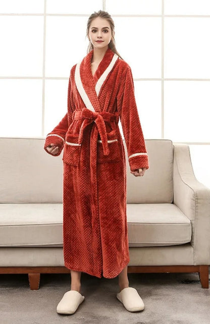 Peignoir Femme Polaire | POLAIRE studio® ROUGE / M