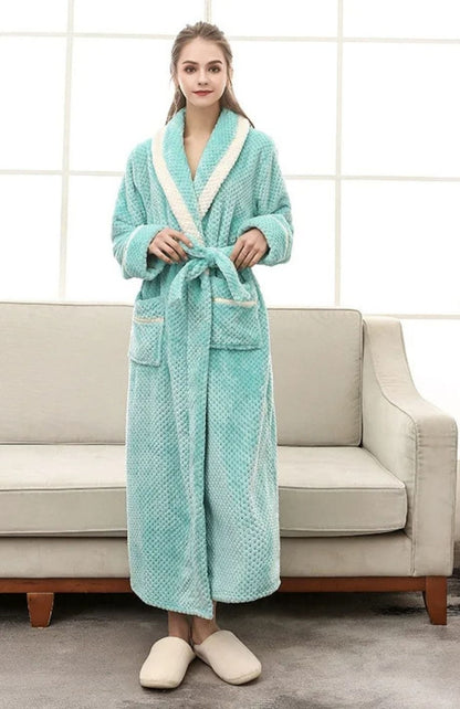 Peignoir Femme Polaire | POLAIRE studio® VERT / M