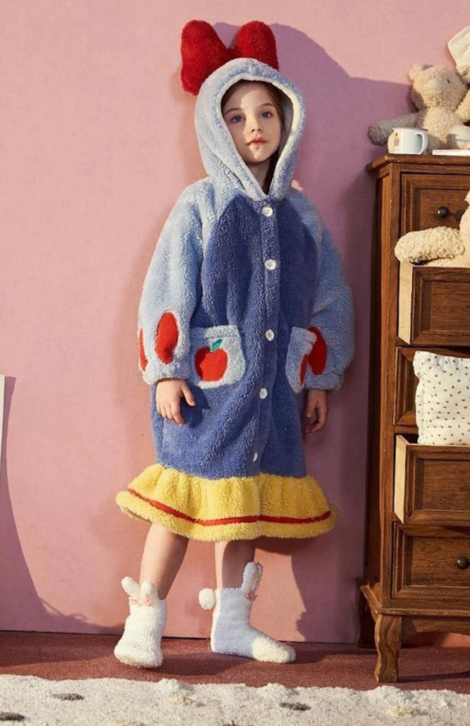 Peignoir Fille 12 Ans Polaire | POLAIRE studio® BLEU / 130 CM
