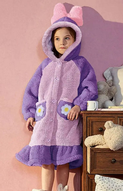Peignoir Fille 12 Ans Polaire | POLAIRE studio® VIOLET / 130 CM