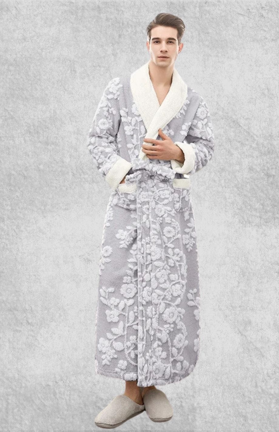 Peignoir Homme Polaire De Marque | Polaire Studio GRIS CLAIR / M