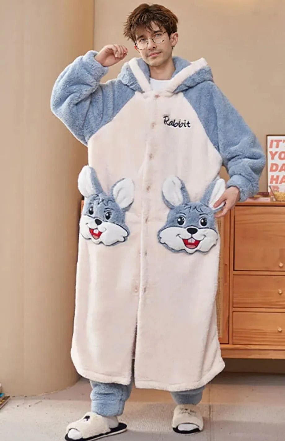 Peignoir Polaire Ado Garçon | POLAIRE studio® BLEU / L