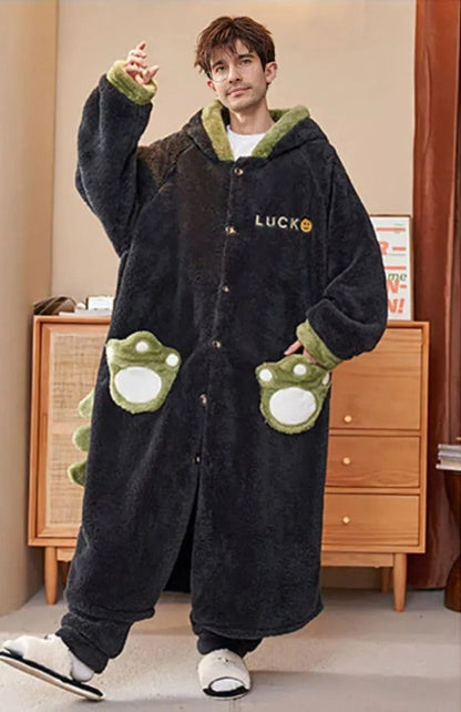 Peignoir Polaire Ado Garçon | POLAIRE studio® NOIR / L