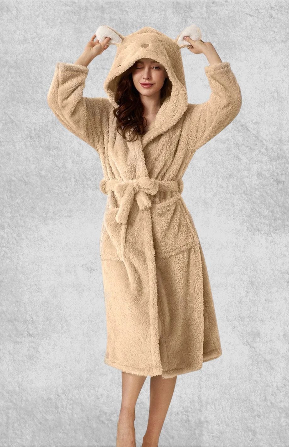 Peignoir Polaire Chaud Femme | Polaire Studio KAKI / S