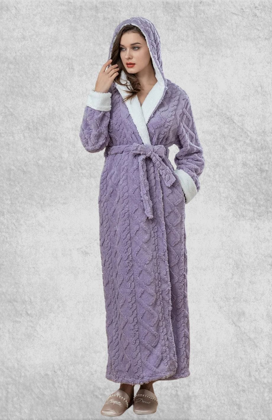 Peignoir Polaire Femme Long | Polaire Studio VIOLET / M(40-60kg)