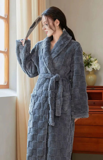 Peignoir Polaire Fille | POLAIRE studio® GRIS / M