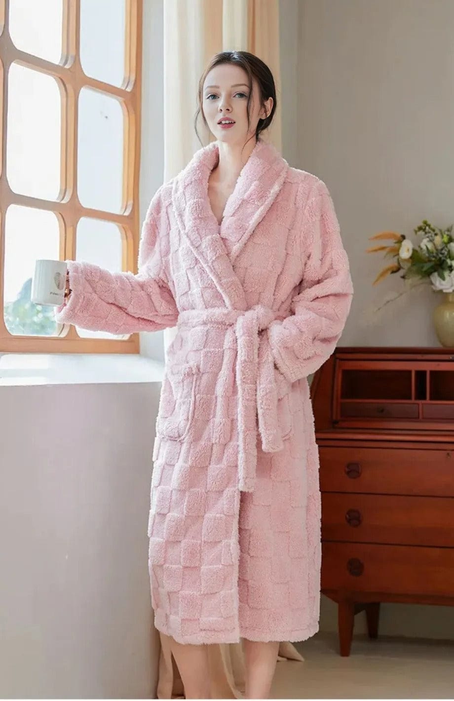 Peignoir Polaire Fille | POLAIRE studio® ROSE / M