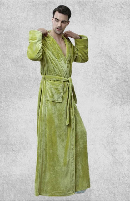 Peignoir Polaire Homme Capuche | Polaire Studio VERT / M