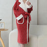 Peignoir Polaire Longue Femme | POLAIRE studio® ROUGE / M