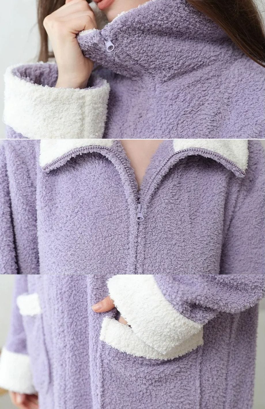 Peignoir Polaire Zippé Femme | POLAIRE studio®