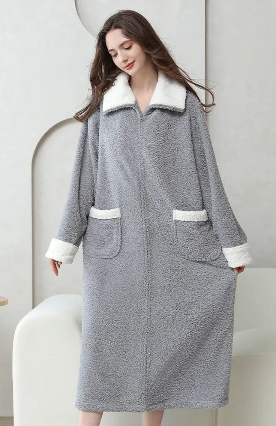 Peignoir Polaire Zippé Femme | POLAIRE studio®