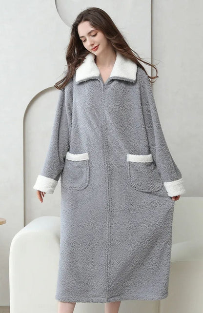 Peignoir Polaire Zippé Femme | POLAIRE studio®