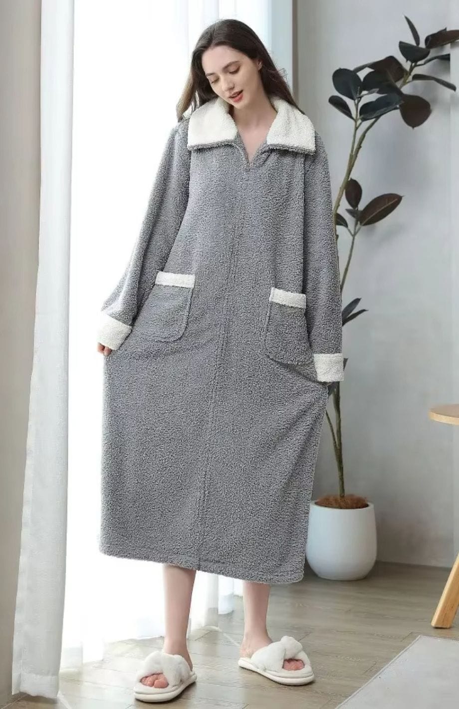 Peignoir Polaire Zippé Femme | POLAIRE studio®