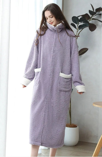 Peignoir Polaire Zippé Femme | POLAIRE studio®