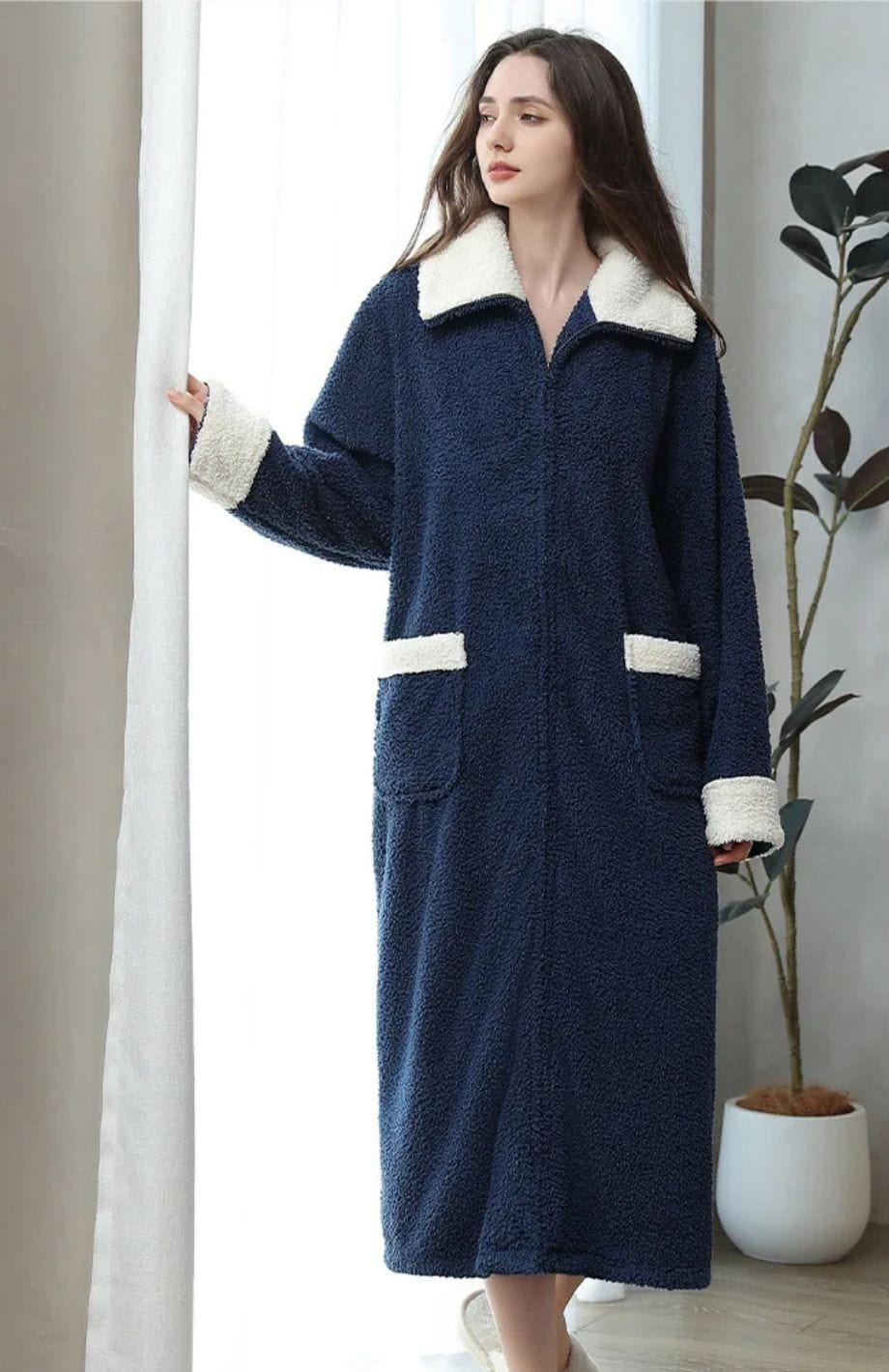 Peignoir Polaire Zippé Femme | POLAIRE studio®