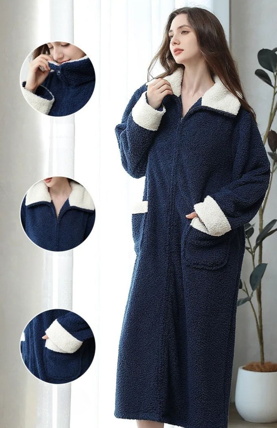 Peignoir Polaire Zippé Femme | POLAIRE studio®