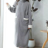 Peignoir Polaire Zippé Femme | POLAIRE studio® GRIS / M