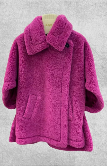 Poncho Double Polaire | Polaire Studio ROSE FONCÉ / TAILLE UNIQUE