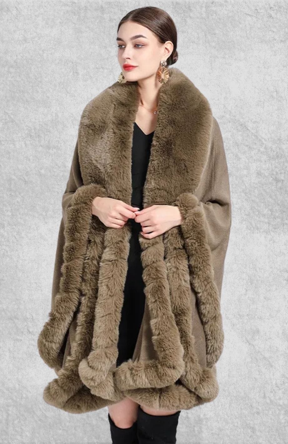 Poncho Plaid Polaire Femme | Polaire Studio