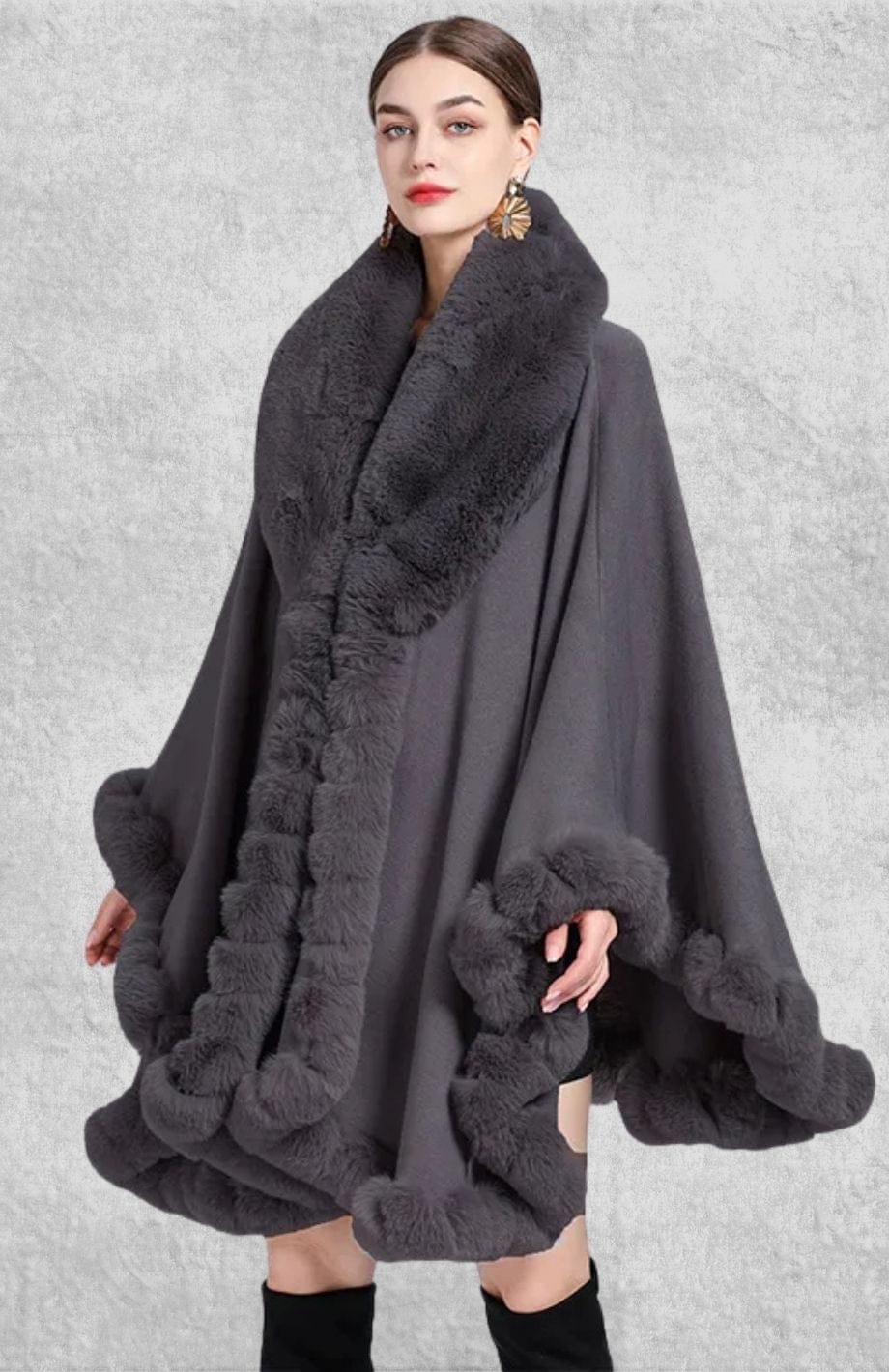 Poncho Plaid Polaire Femme | Polaire Studio