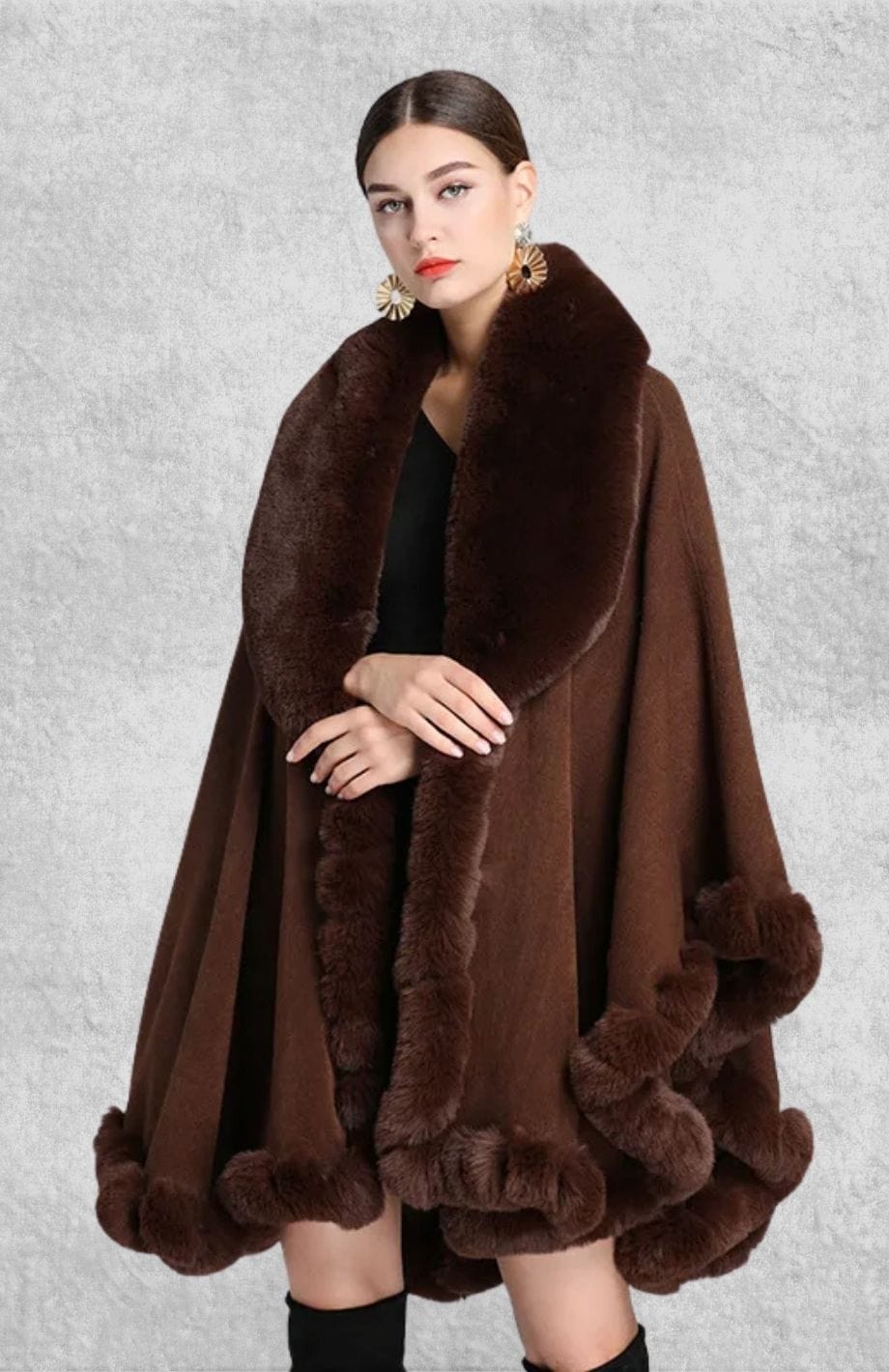 Poncho Plaid Polaire Femme | Polaire Studio