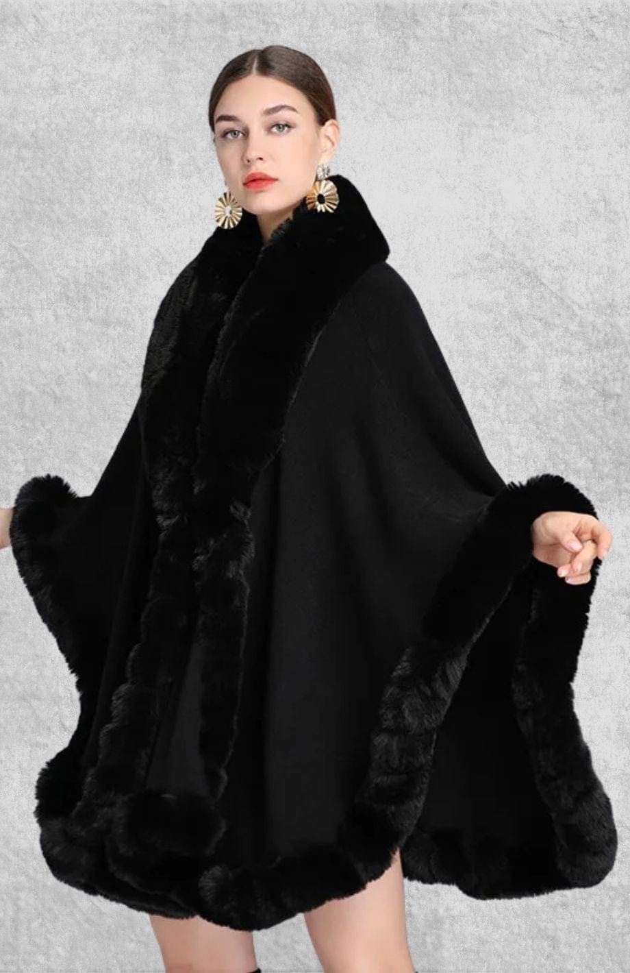 Poncho Plaid Polaire Femme | Polaire Studio