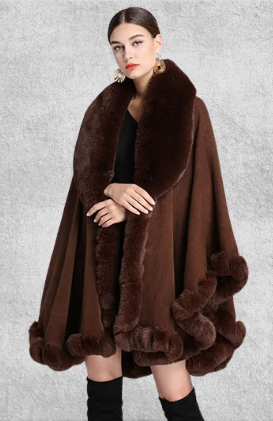 Poncho Plaid Polaire Femme | Polaire Studio