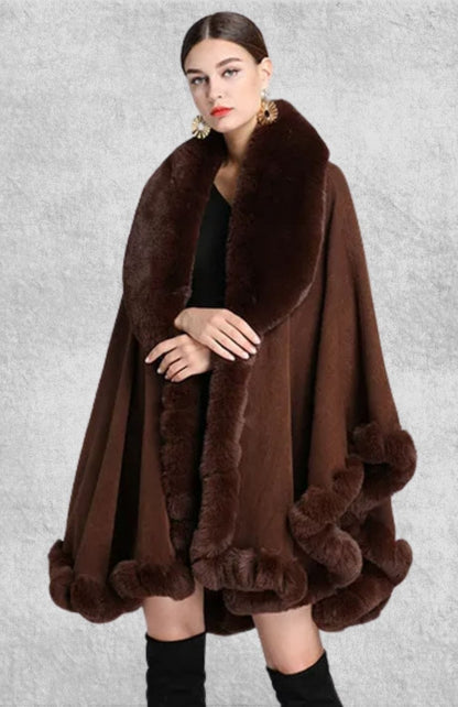 Poncho Plaid Polaire Femme | Polaire Studio