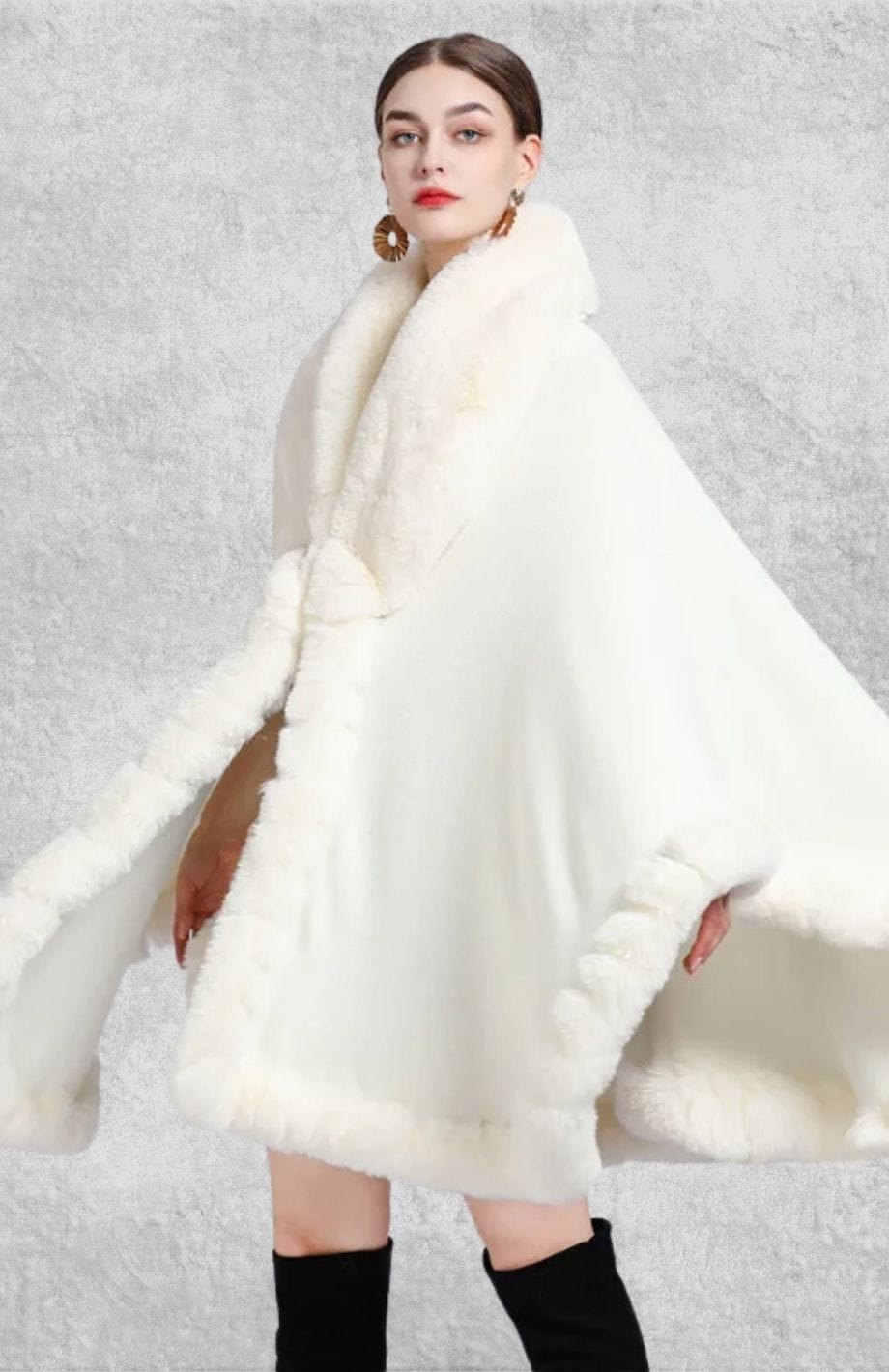 Poncho Plaid Polaire Femme | Polaire Studio