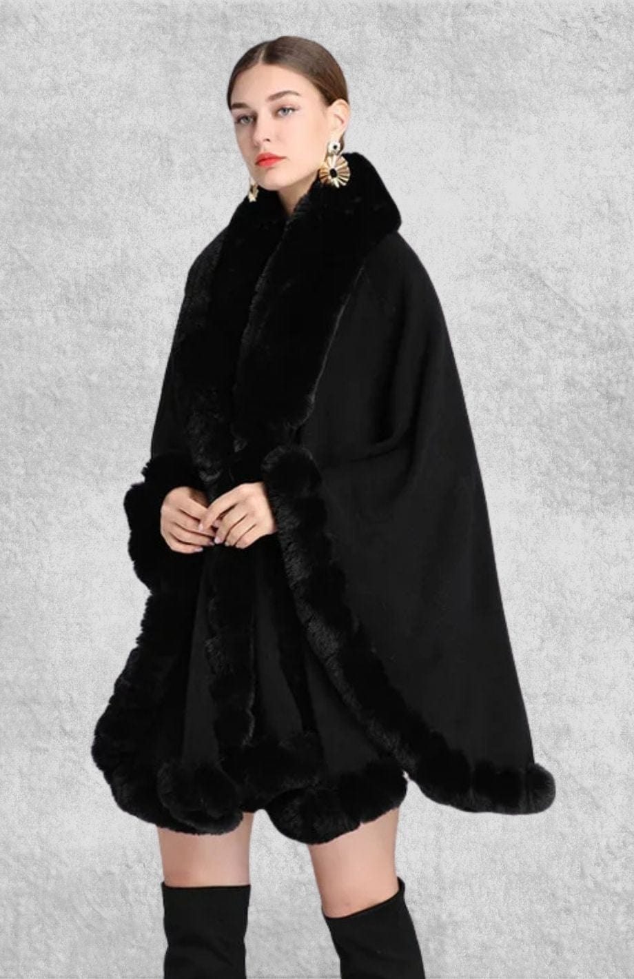 Poncho Plaid Polaire Femme | Polaire Studio