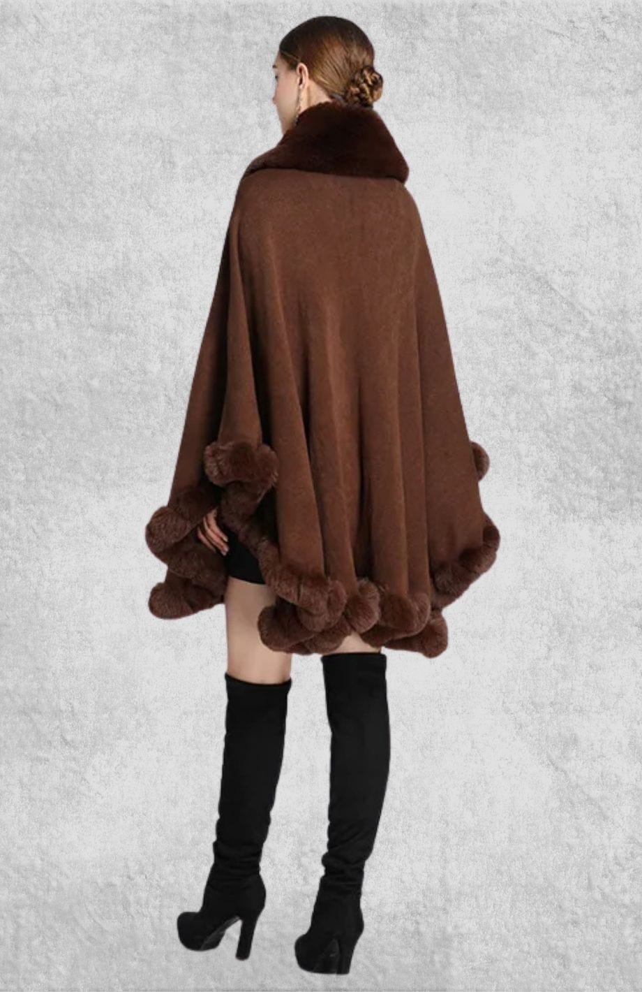 Poncho Plaid Polaire Femme | Polaire Studio