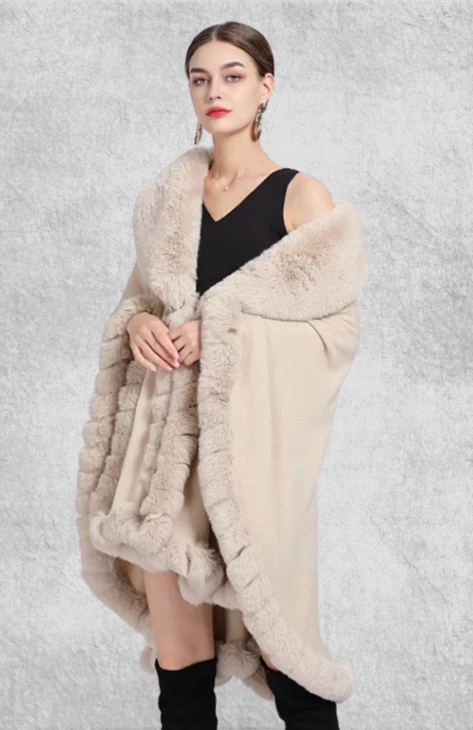 Poncho Plaid Polaire Femme | Polaire Studio