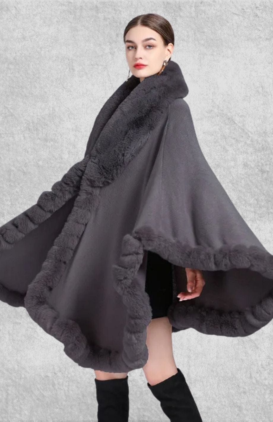 Poncho Plaid Polaire Femme | Polaire Studio