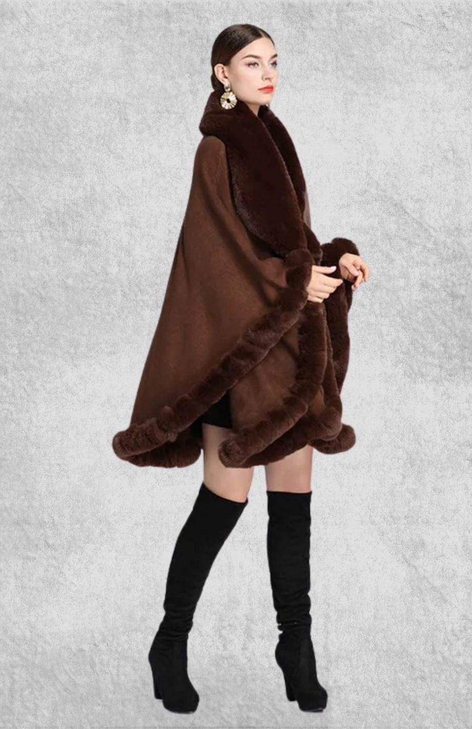 Poncho Plaid Polaire Femme | Polaire Studio