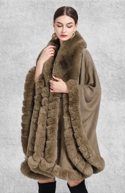 Poncho Plaid Polaire Femme | Polaire Studio