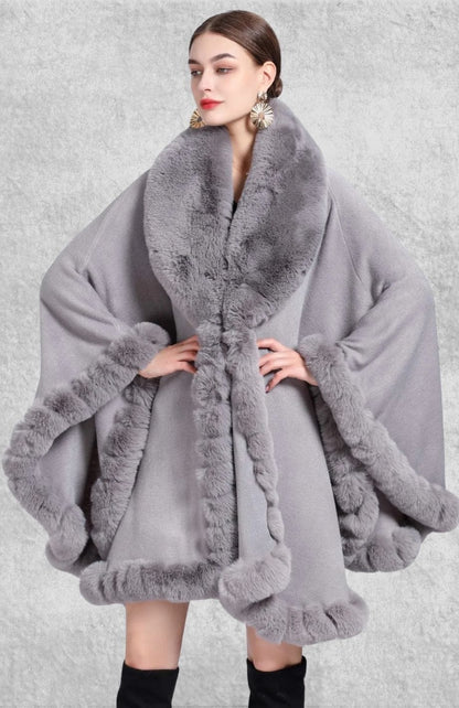 Poncho Plaid Polaire Femme | Polaire Studio GRIS CLAIR / TAILLE UNIQUE