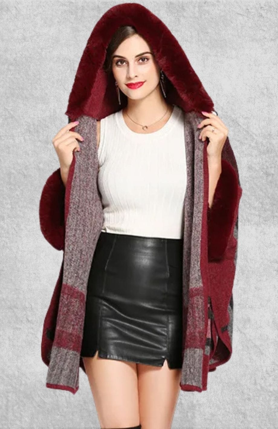 Poncho Polaire Ado | Polaire Studio BORDEAUX / TAILLE UNIQUE