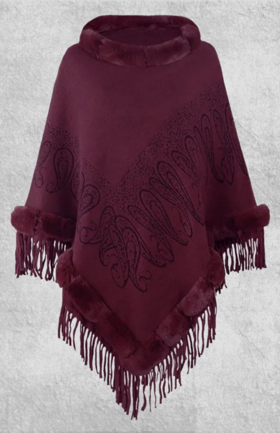 Poncho Polaire Adulte | Polaire Studio BORDEAUX / TAILLE UNIQUE