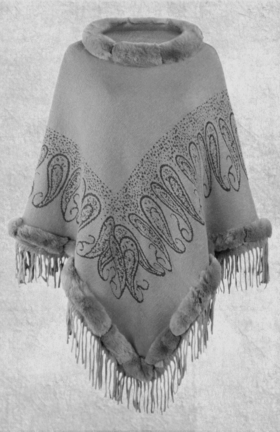 Poncho Polaire Adulte | Polaire Studio GRIS / TAILLE UNIQUE