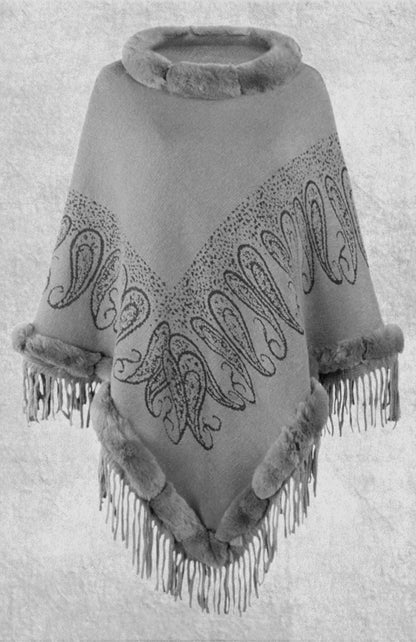 Poncho Polaire Adulte | Polaire Studio GRIS / TAILLE UNIQUE